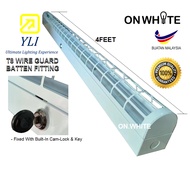 YLI / PCO T8 WIRE GUARD BATTEN FITTING 1 X 4 FEET / 1X 2 FEET / 2 X 4FEET  ( FOR LED TUBE USE ) DOUB
