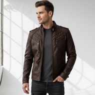 Genuine Garut Origin Lambskin Jacket Cool and Luxurious Biker Motorcycle Jacket/ Plain Material 76