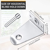 Metal Hold Down Brackets and Pins, Blind Brackets Blind Holder Replacements for Horizontal Blind Sha