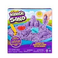 Kinetic Sand Sandbox Set - Purple Magical Flowing Sand, Toys for Kids Ages 3+