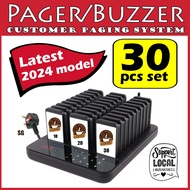 30pcs Pager Buzzer set Paging System Hawker Centre Wireless Food Beverage Food Buzzer 2024 model
