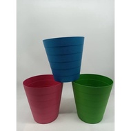 Wooden Pattern Bucket Trash Can MODERNHOME Wood Plastic Mixed Colors 29x29cm Model B-160K
