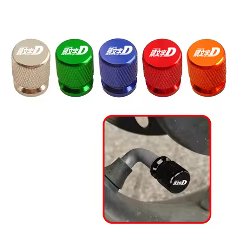 JDM Initial D Drift Racing logo Valve Cap Fit Motorcycle Bicycle Electric Scooter Truck Van Car Whee