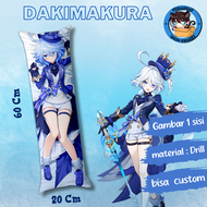 dakimakura / guling ukuran 20x60 cm genshin impact FURINA