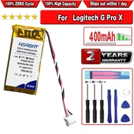 HSABAT 400mAh AHB521630PJT-05 Battery for Logitech G Pro X GPW 1 2 Wireless Mouse Feet Skates AHB521