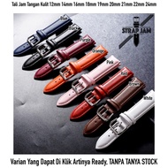 WMN Leather Watch Strap 12mm 14mm 16mm 18mm 19mm 20mm - Leather Strap With Silver Buckle Watch Strap