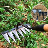 Garden Hoe Tool Agricultural Rake Weeding Hoe Harrowing Nail Steel