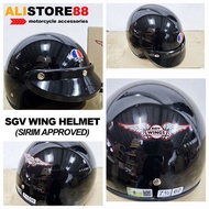 [Sirim Approved] SGV WING HELMET - BLACK COLOR
