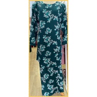 BAJU KURUNG MODEN-BUNGA PRINTED/MURAH/WARNA PURPLE/EMERELD/MUSTARD/NAVY BLUE