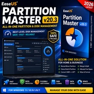 🔥 EaseUS Partition Master v20.3 2026 For Windows | Partition & Disk Manager Software
