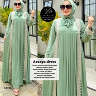 gamis ceruty babydoll renda abaya dress kondangan muslim bw8746 arasya