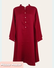 R.A.N coll-LONG TUNIK -BRILLIE tunik muslimah terbaru baju atasan wanita lengan panjang kancing akt