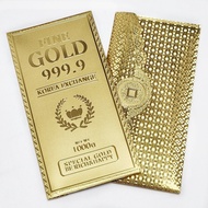 Gold Bar Style Lucky Money Envelope - 1000g Design Gift Pouch for CNY or Special Occasions