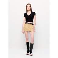 CPS Women's Plaid WAIST Skirt Pants CHECK DOUBLE-WAIST SKORT Model C26SGWB098 (SS26 B4)