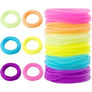 60 Jelly Bracelets 80's Adult Size - MAQIHAN Neon Gummy Bracelets for Women 80s Jelly Bangles Glow S
