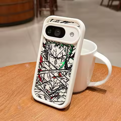 O-Ones Pieces Line Zoro Cover For Google Pixel 10 9A 9 8A 8 7A 7 Pro XL Eyes Ladder Lanyard Soft TPU