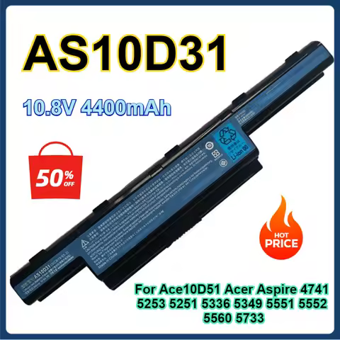 Laptop Battery for Acer AS10D31 AS10D51 4741 5253 5251 5336 5349 5551 5552 5560 5733 Acer TravelMate