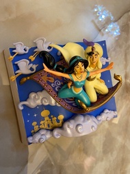 Tokyo Disneyland Aladdin Jasmine LED 3D Story Collection Story Book Princess Ariel Alice Figurine La