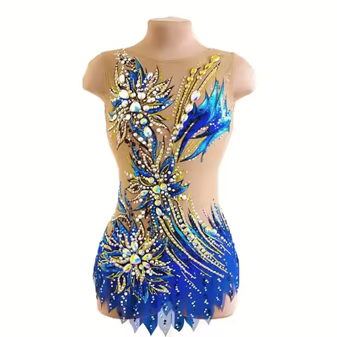LIUHUO Women rhythmic gymnastics leotards girls performance suit Artistic gymnastics Ice Skating dre