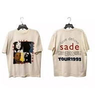 American Vintage 1993 Sade Love Tour 1993 T-Shirt Pakaian Jalanan Lelaki dan Wanita Baharu