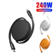 PD240W Retractable Type C To Type C Cable Fast Charging Wire For Samsung Tablet Laptops USB C To USB