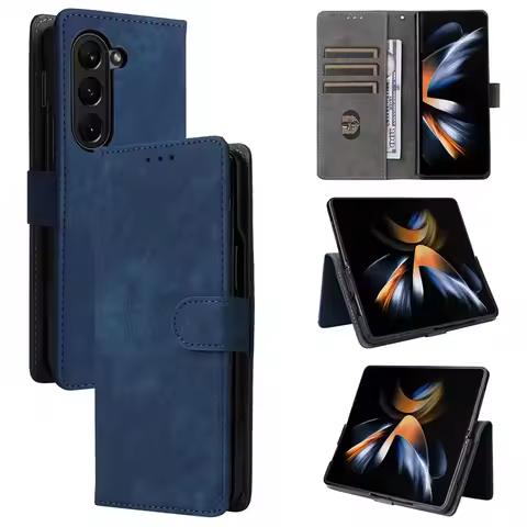 For Samsung Galaxy Z Fold 6 Protective Business Leather Magnetic Phone Case for Galaxy Z Fold6 5 4 3