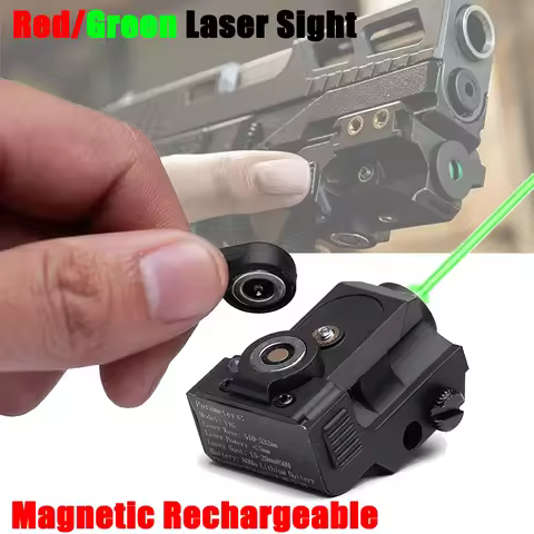 Tactical Compact Laser Sight for Glock 43X 19 G43X MOS Red/Green Airsoft Magnetic Rechargeable Handg