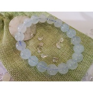 10MM Aquamarine Ice Aquamarine Bracelet Light Blue Crystal Bracelet