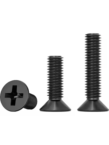 Black KM Cross Recessed Phillips Flat Countersunk Head Electronic Repair Screws Accessories M1-M4