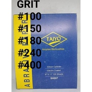 TAIYO SANDPAPER DUCO SANDPAPER WATERPROOF SANDPAPER SHEET PAPER GRIT 100, 150, 180, 240 400