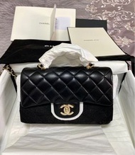 Chanel classic mini flap bag with top handle  20cm