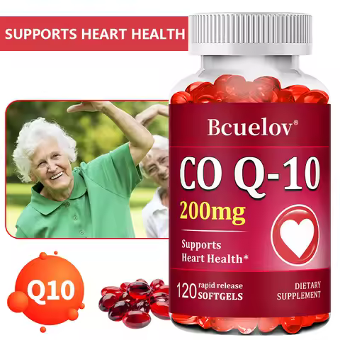 Coenzyme CoQ10 200 Mg, Supports Heart, Blood Pressure, Oral and Gum Health, Antioxidant, Anti-aging