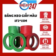 Colored paper tape 1F2*15m sticks firmly and conveniently