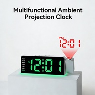 Smart Bedside Projection Clock with Mood Lighting & Time Reminder