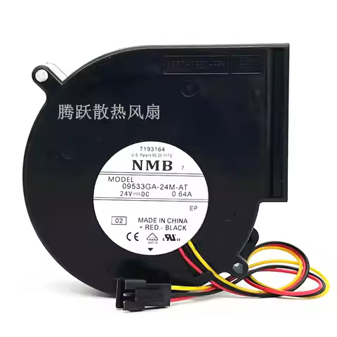 NMB 09533GA-24M-AT DC 24V 0.64A 97x97x33mm 3-Wire Cooling Fan
