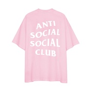 ANTI SOCIAL SOCIAL CLUB เสื้อยืดแขนสั้น ผ้าฝ้ายแท้ พิมพ์ลายโลโก้ SOCIAL CLUB C สไตล์คลาสสิก สีไวน์แด