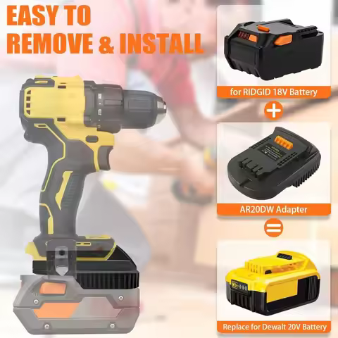 AR20DL Converter Adapter For RIDGID For AEG 18V Battery Converter to For Dewalt 18V 20V Cordless Pow