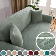 New Waterproof Sofa Cover 1/2/3/4 Seater Universal Jacquard Thick Couch Cover L Shape Elastic Spandex All-inclusive Cover for Sofa Living Room Furniture Protector Sofa Protector