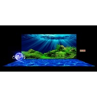3d painting. stickers for aquariums, arowana fish tanks (back painting)