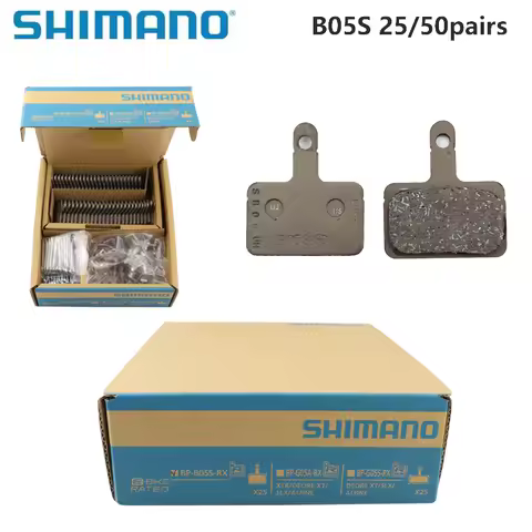 Shimano B05S Brake Pads 25/50Pairs With Original Box Disc Brake Pads Resin FOR MT200/M395/M375/M365/