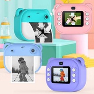 兒童迷你數位相機即時列印相機 2.0​​ 吋 IPS 相機 24MP 1080P 高畫質螢幕戶外玩具列印熱感紙