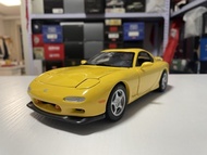 1: 18 Jingshang KYOSHO MAZDA MAZDA RX7 RX-7 FD3S Alloy Car Model Yellow