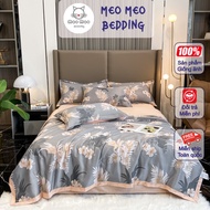 Thai Silk Bedding Set Summer Bare Cotton Meow Bedding - Bedding Set 4 Piece