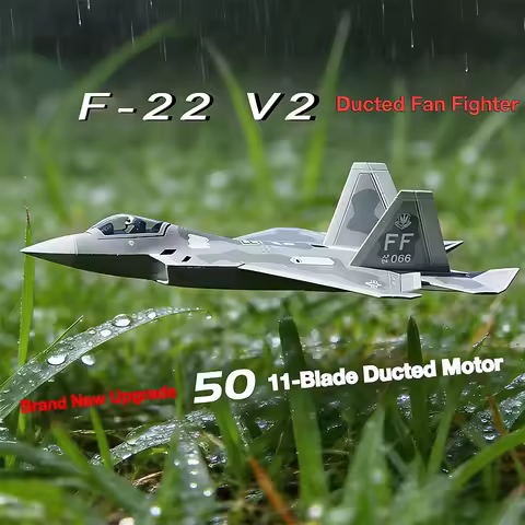 F22 V2 Raptor Remote-Controlled Aircraft 6CH 50mm Ducted Model Fighter, Cost-Effective 3D Stunt Airc