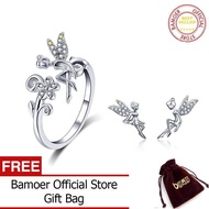 BAMOER โรแมนติกของแท้925เงินสเตอร์ลิงน่ารัก Fairy Elves ประณีตชุดเครื่องประดับสำหรับเครื่องประดับสตร