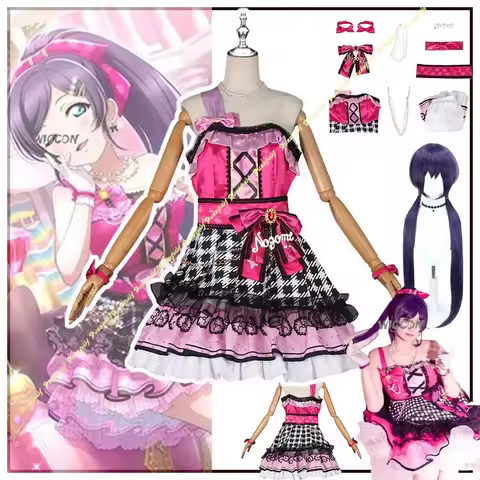 Cosplay Costumes Anime LoveLive! Nozomi Tojo Girls Suit Dress Cute Wih Purple Clothe Party Stage Red