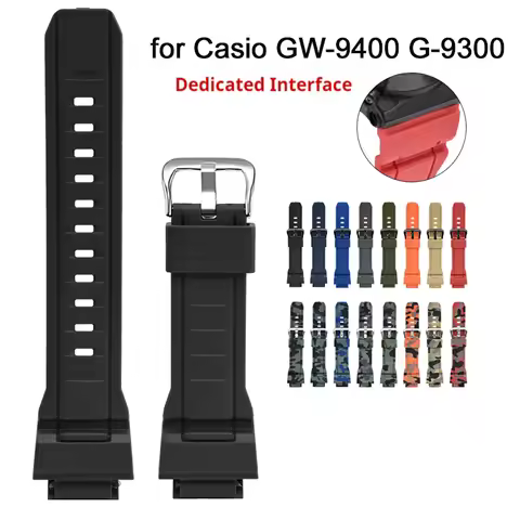 Resin Watch Strap for Casio G-Shock GW-9400 GW-9300 G-9300 Camouflage Sport Waterproof Rubber Men Re