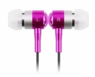 全城熱賣 - 金屬耳機 入耳式 帶咪重低音 mp3電腦手機（粉色）