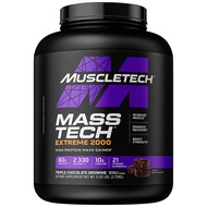 Muscletech High-Protein Mass Gainer (Triple Chocolate Brownie, 6LB) - Mass Tech Extreme 2000 Mass Ga