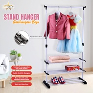 Rak Sepatu dan Sendal Stainless Steel 345 Dan 6 Susun Tempat Untuk Alas Kaki Bahan Kuat